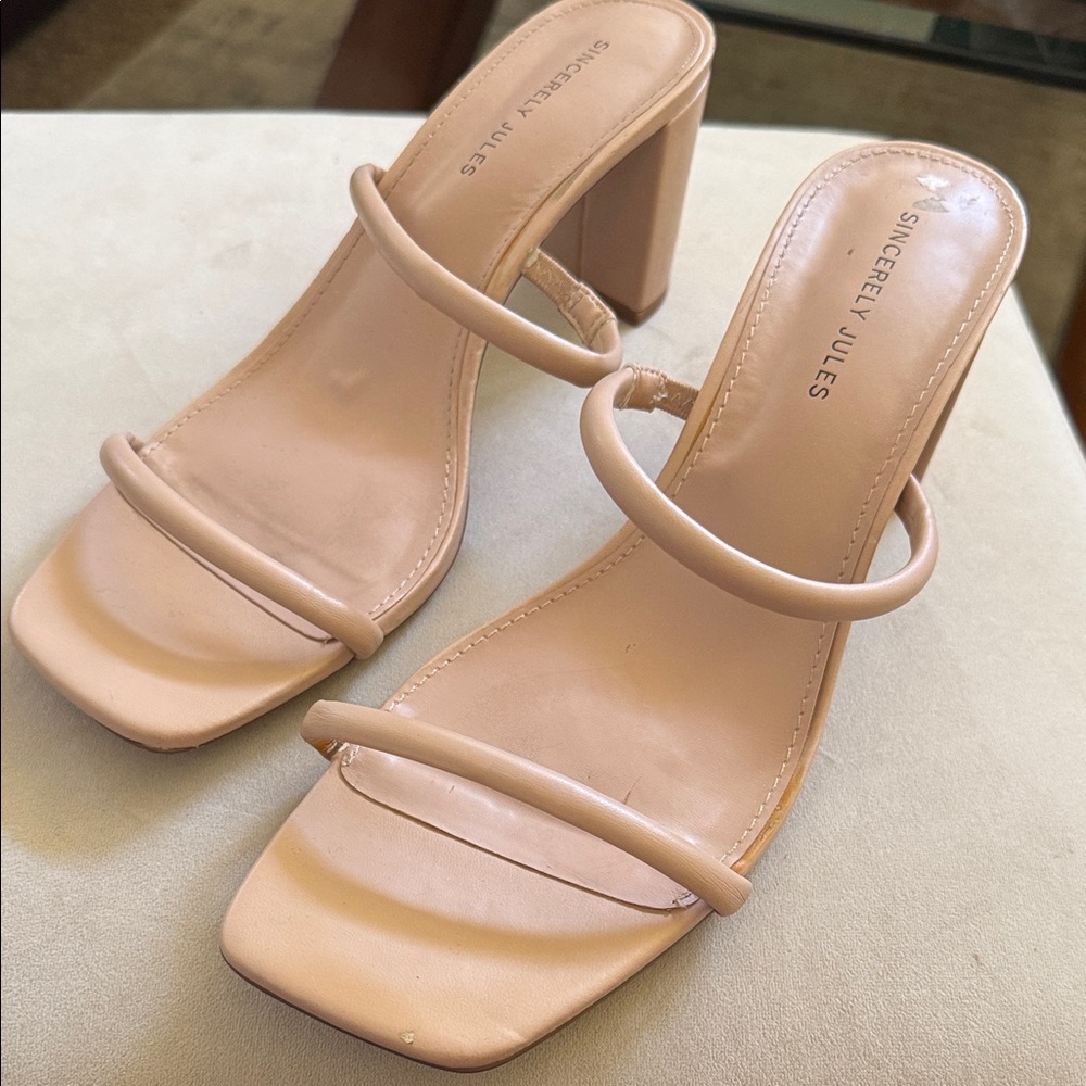 Sincerely Jules Nude Heeled Sandals